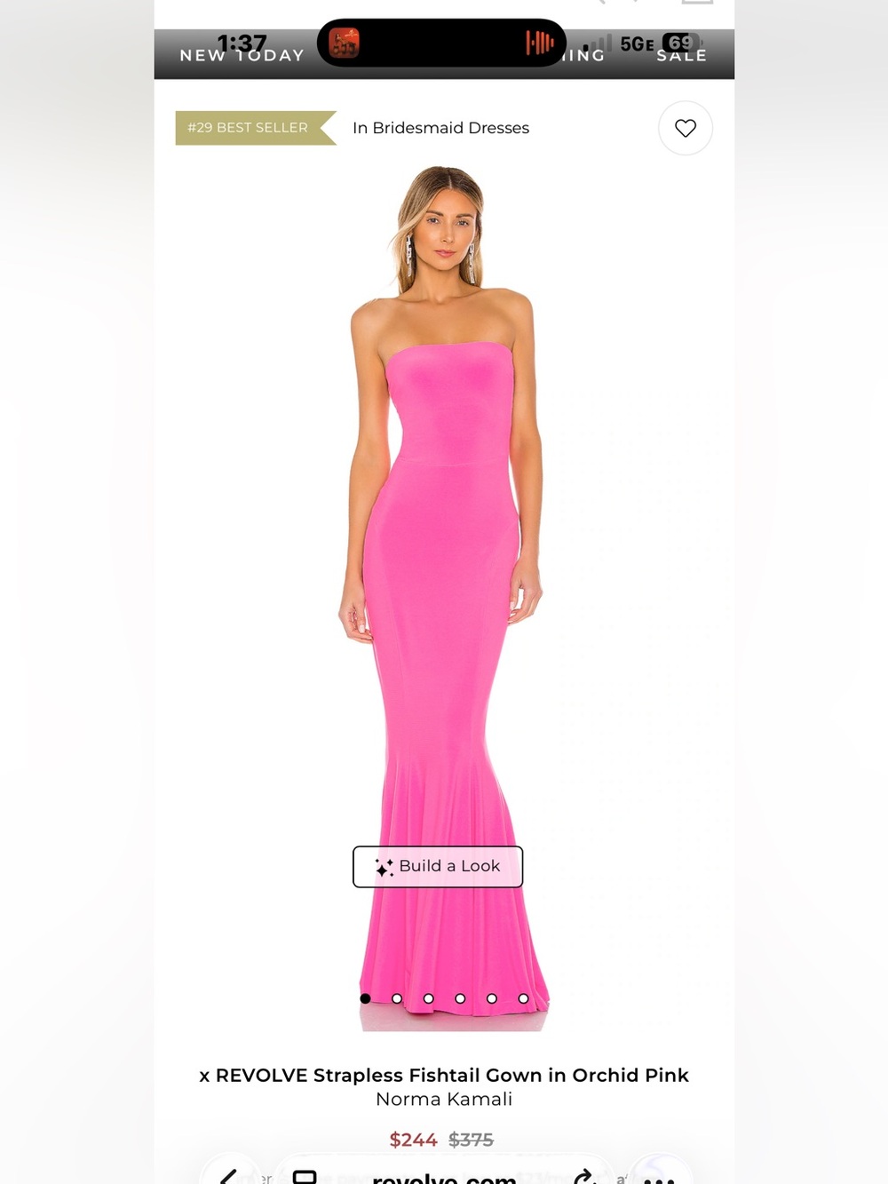 Norma Kamali Strapless Fishtail Gown in Pink
Size M
Very gooood condition💃🏻 - Picture 6 of 6